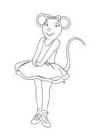 Angelina Ballerina kleurplaat 4